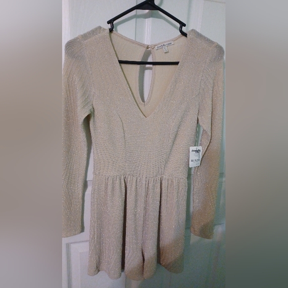 Pants - Charlotte Russe Gold Romper NWT